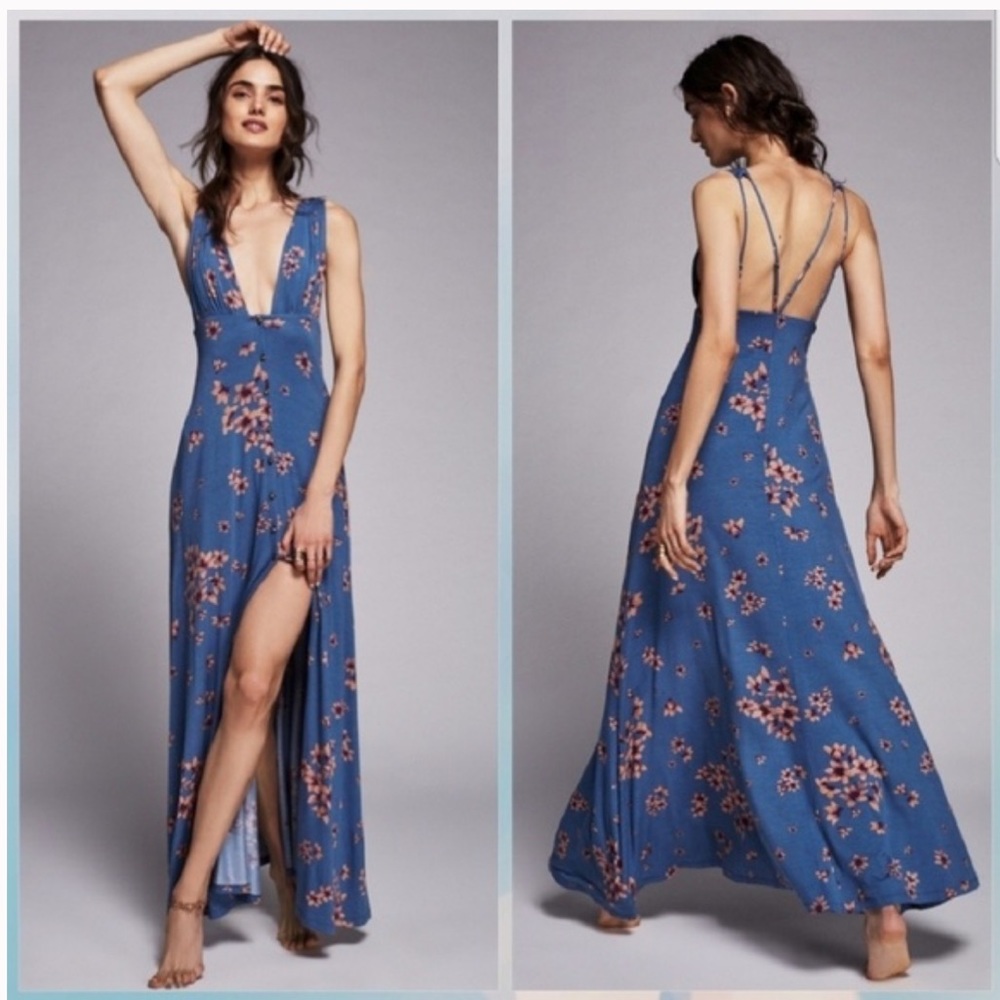 Free People Other Days Maxi Dress Blue